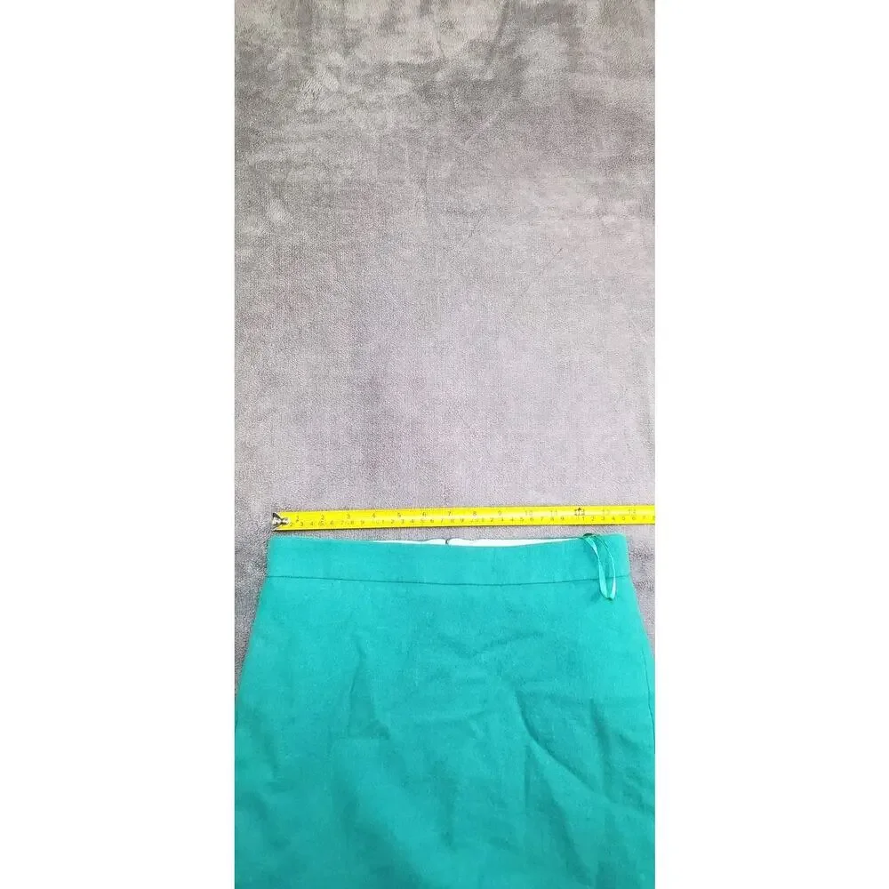 J.Crew Women's Size 2 Wool Blend Green Straight Pencil Skirt C25